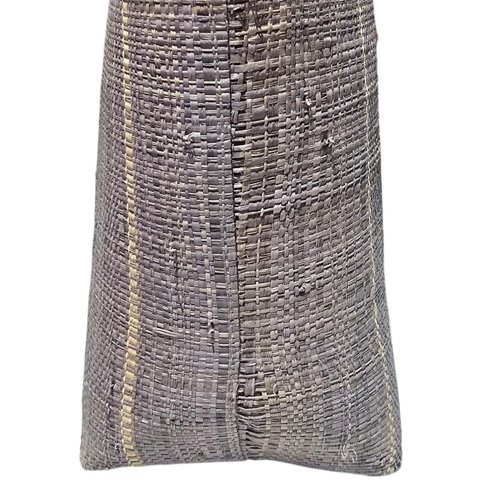 Shebobo San Francisco Raffia neutral tone Tote Bag Leather handmade Madagascar M - Picture 7 of 8
